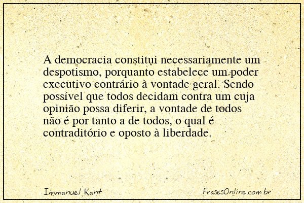Frase de Immanuel Kant