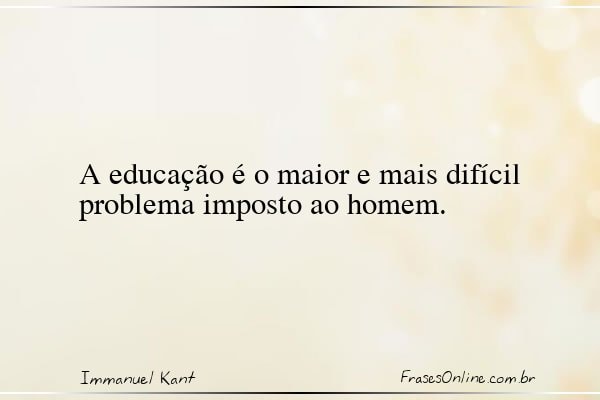 Frase de Immanuel Kant