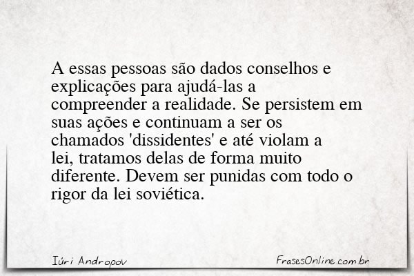 Frase de Iúri Andropov