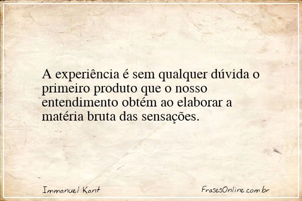 Frase de Immanuel Kant