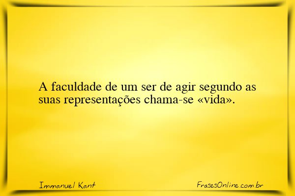 Frase de Immanuel Kant