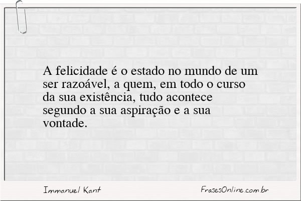 Frase de Immanuel Kant