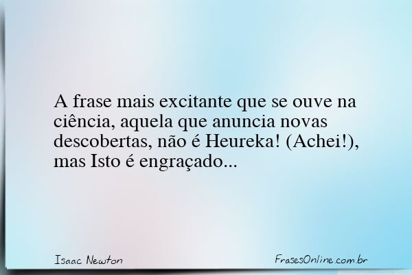 Frase de Isaac Newton