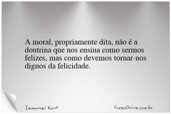 Frase de Immanuel Kant