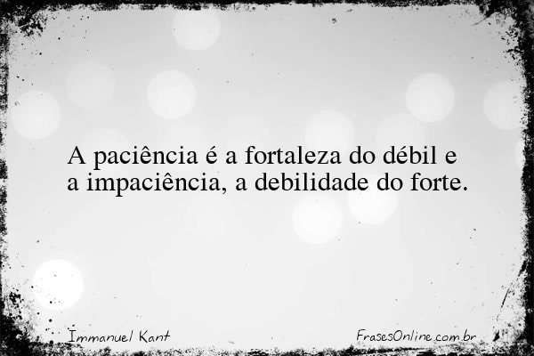 Frase de Immanuel Kant