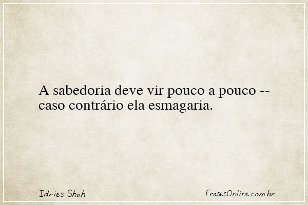 Frase de Idries Shah