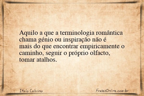 Frase de Italo Calvino