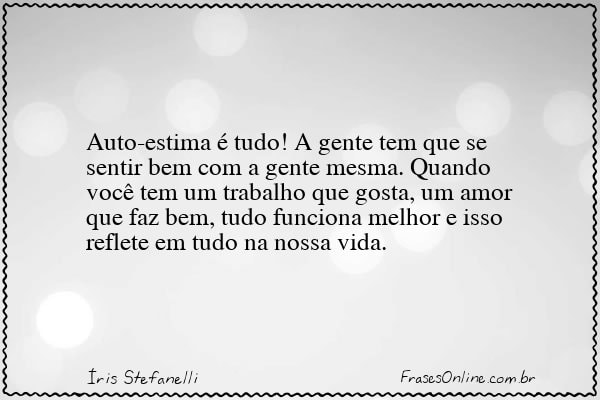 Frase de Íris Stefanelli