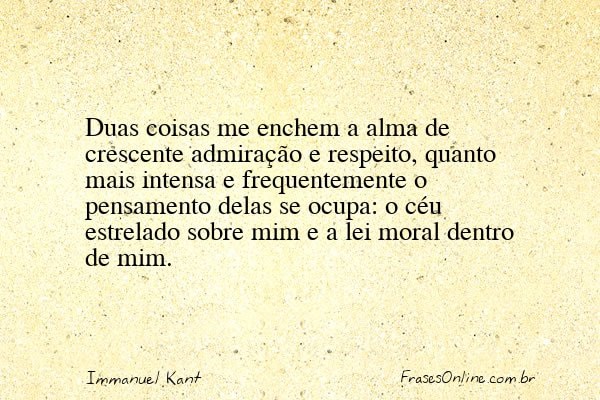 Frase de Immanuel Kant