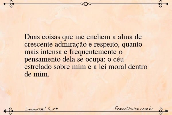 Frase de Immanuel Kant