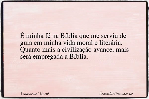 Frase de Immanuel Kant