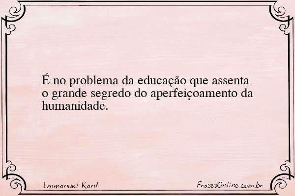 Frase de Immanuel Kant