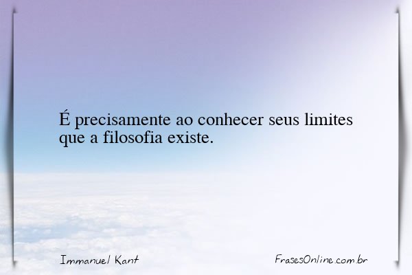 Frase de Immanuel Kant
