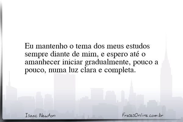 Frase de Isaac Newton