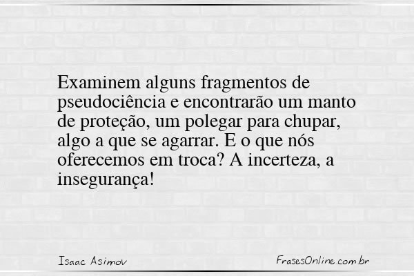 Frase de Isaac Asimov