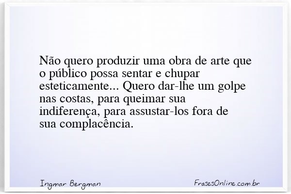 Frase de Ingmar Bergman