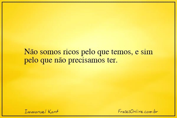 Frase de Immanuel Kant