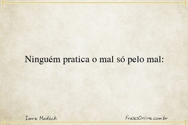 Frase de Imre Madách