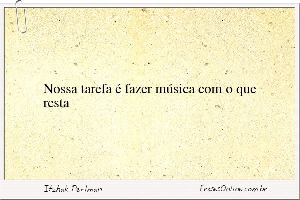 Frase de Itzhak Perlman