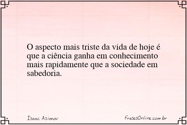 Frase de Isaac Asimov