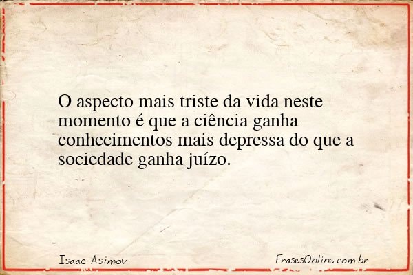 Frase de Isaac Asimov