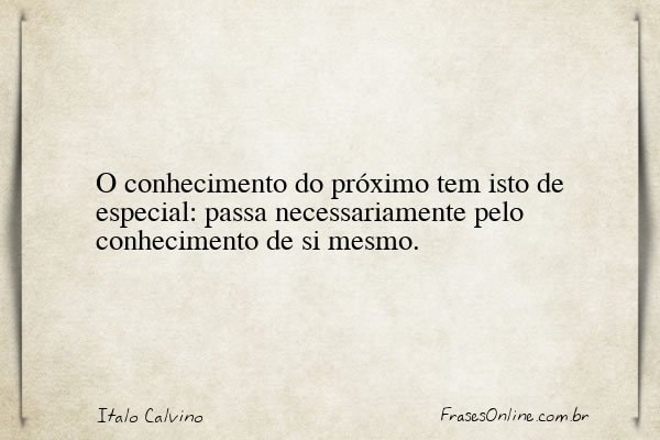 Frase de Italo Calvino