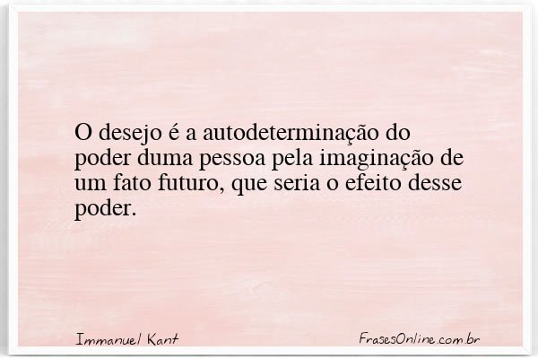 Frase de Immanuel Kant