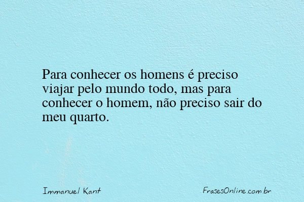 Frase de Immanuel Kant