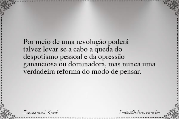 Frase de Immanuel Kant