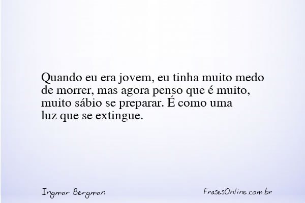 Frase de Ingmar Bergman