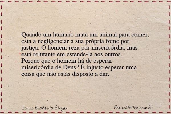 Frase de Isaac Bashevis Singer