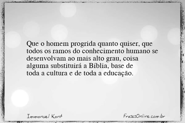 Frase de Immanuel Kant