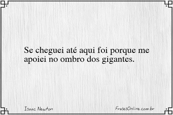 Frase de Isaac Newton