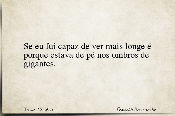Frase de Isaac Newton