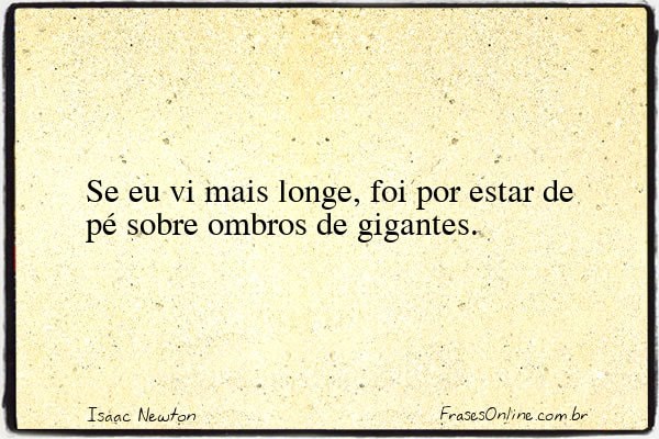 Frase de Isaac Newton