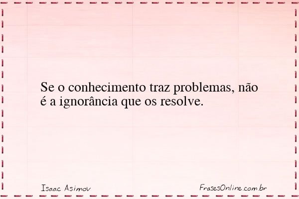Frase de Isaac Asimov
