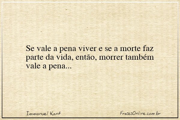 Frase de Immanuel Kant