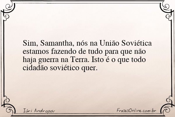 Frase de Iúri Andropov