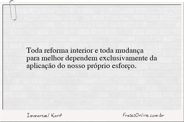 Frase de Immanuel Kant