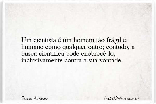 Frase de Isaac Asimov