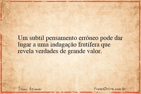 Frase de Isaac Asimov