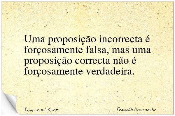 Frase de Immanuel Kant