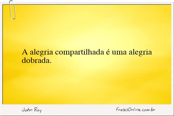 Frase de John Ray