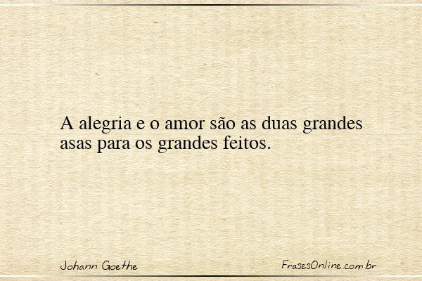 Frase de Johann Goethe