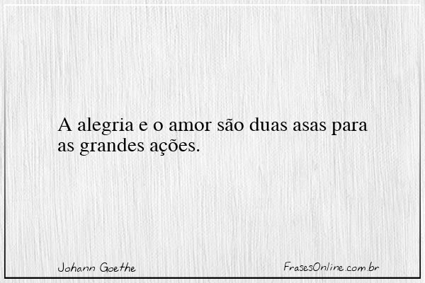 Frase de Johann Goethe