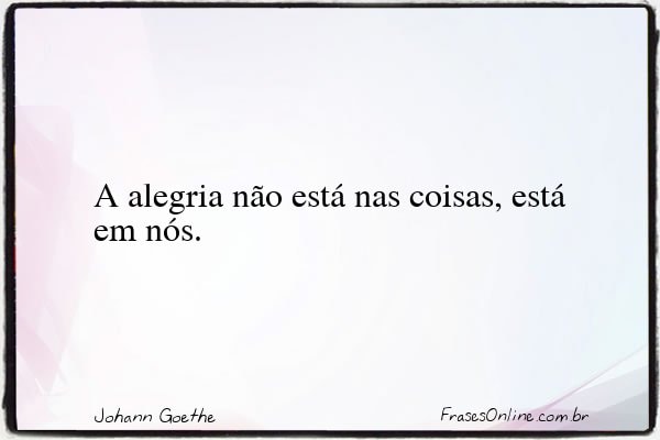 Frase de Johann Goethe