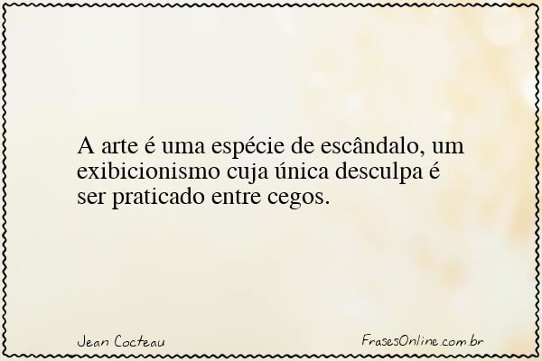 Frase de Jean Cocteau
