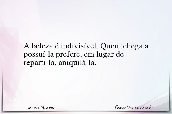 Frase de Johann Goethe