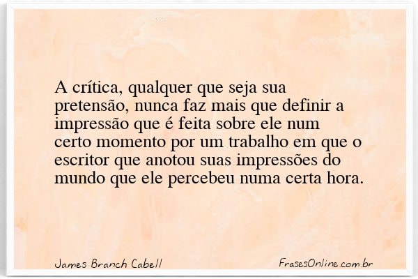 Frase de James Branch Cabell