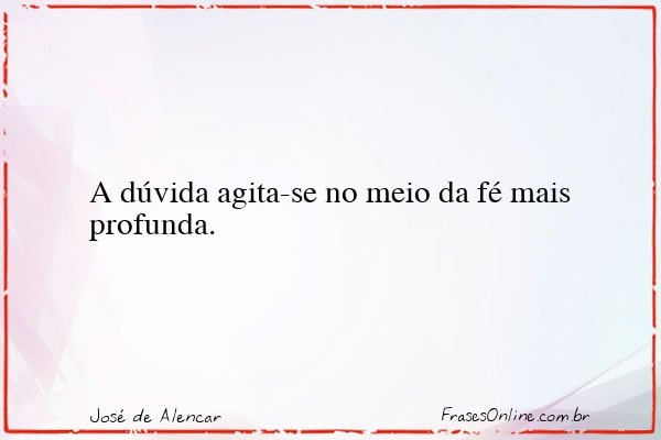 Frase de José de Alencar